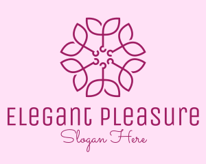 Ornamental Elegant Flower logo design