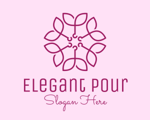 Ornamental Elegant Flower logo design