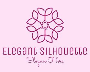 Ornamental Elegant Flower logo design