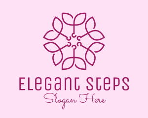 Ornamental Elegant Flower logo design