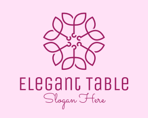 Ornamental Elegant Flower logo design