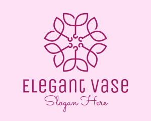 Ornamental Elegant Flower logo design