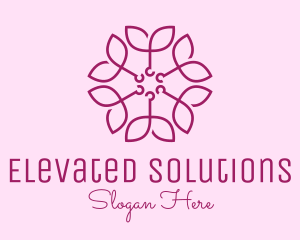 Ornamental Elegant Flower logo design