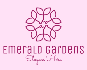 Ornamental Elegant Flower logo design