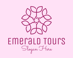 Ornamental Elegant Flower logo design