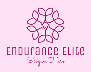 Ornamental Elegant Flower logo design