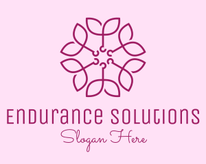 Ornamental Elegant Flower logo design