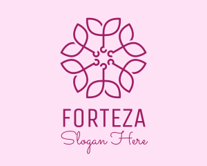 Ornamental Elegant Flower logo design