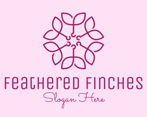 Ornamental Elegant Flower logo design