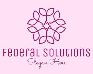 Ornamental Elegant Flower logo design