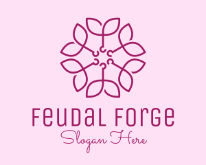 Ornamental Elegant Flower logo design