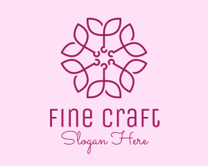 Ornamental Elegant Flower logo design