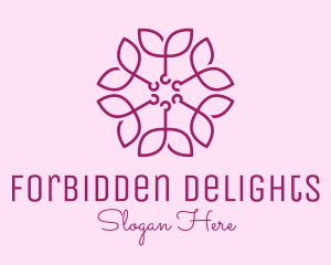 Ornamental Elegant Flower logo design