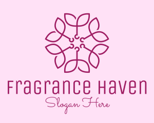 Ornamental Elegant Flower logo design