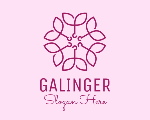 Ornamental Elegant Flower logo design