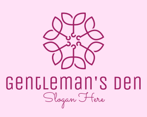 Ornamental Elegant Flower logo design