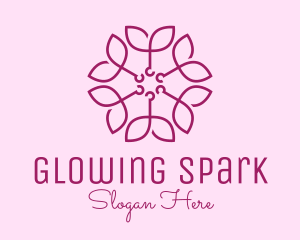 Ornamental Elegant Flower logo design