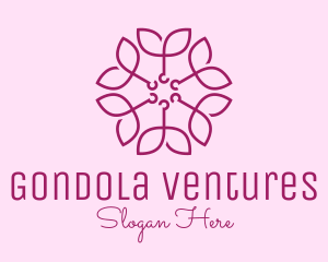 Ornamental Elegant Flower logo design