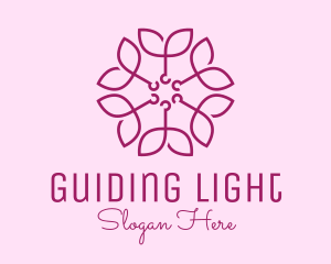 Ornamental Elegant Flower logo design