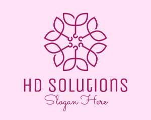 Ornamental Elegant Flower logo design