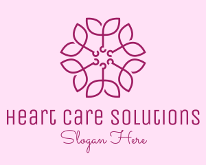 Ornamental Elegant Flower logo design