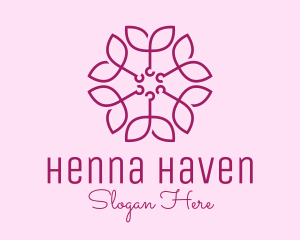 Ornamental Elegant Flower logo design