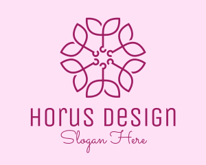 Ornamental Elegant Flower logo design