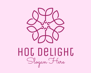 Ornamental Elegant Flower logo design