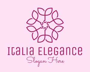 Ornamental Elegant Flower logo design