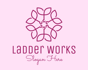 Ornamental Elegant Flower logo design