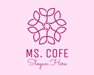 Ornamental Elegant Flower logo design