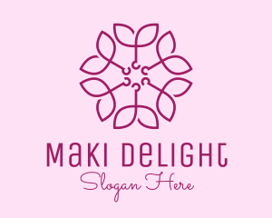 Ornamental Elegant Flower logo design