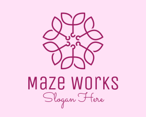 Ornamental Elegant Flower logo design