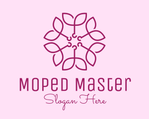 Ornamental Elegant Flower logo design