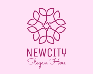 Ornamental Elegant Flower logo design