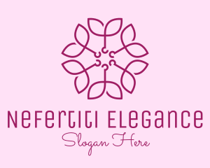 Ornamental Elegant Flower logo design