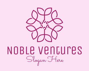 Ornamental Elegant Flower logo design