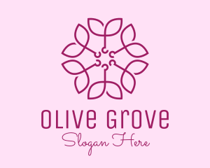 Ornamental Elegant Flower logo design