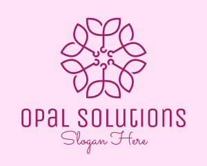 Ornamental Elegant Flower logo design