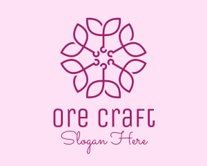 Ornamental Elegant Flower logo design