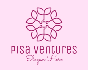 Ornamental Elegant Flower logo design