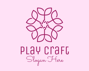 Ornamental Elegant Flower logo design