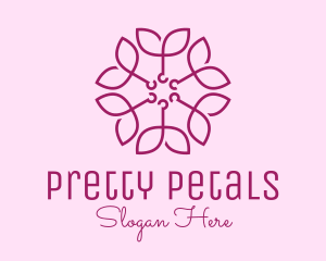 Ornamental Elegant Flower logo design