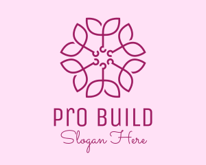 Ornamental Elegant Flower logo design