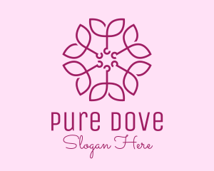 Ornamental Elegant Flower logo design