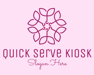 Ornamental Elegant Flower logo design