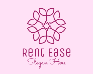 Ornamental Elegant Flower logo design