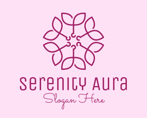 Ornamental Elegant Flower logo design