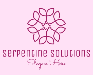 Ornamental Elegant Flower logo design