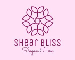 Ornamental Elegant Flower logo design